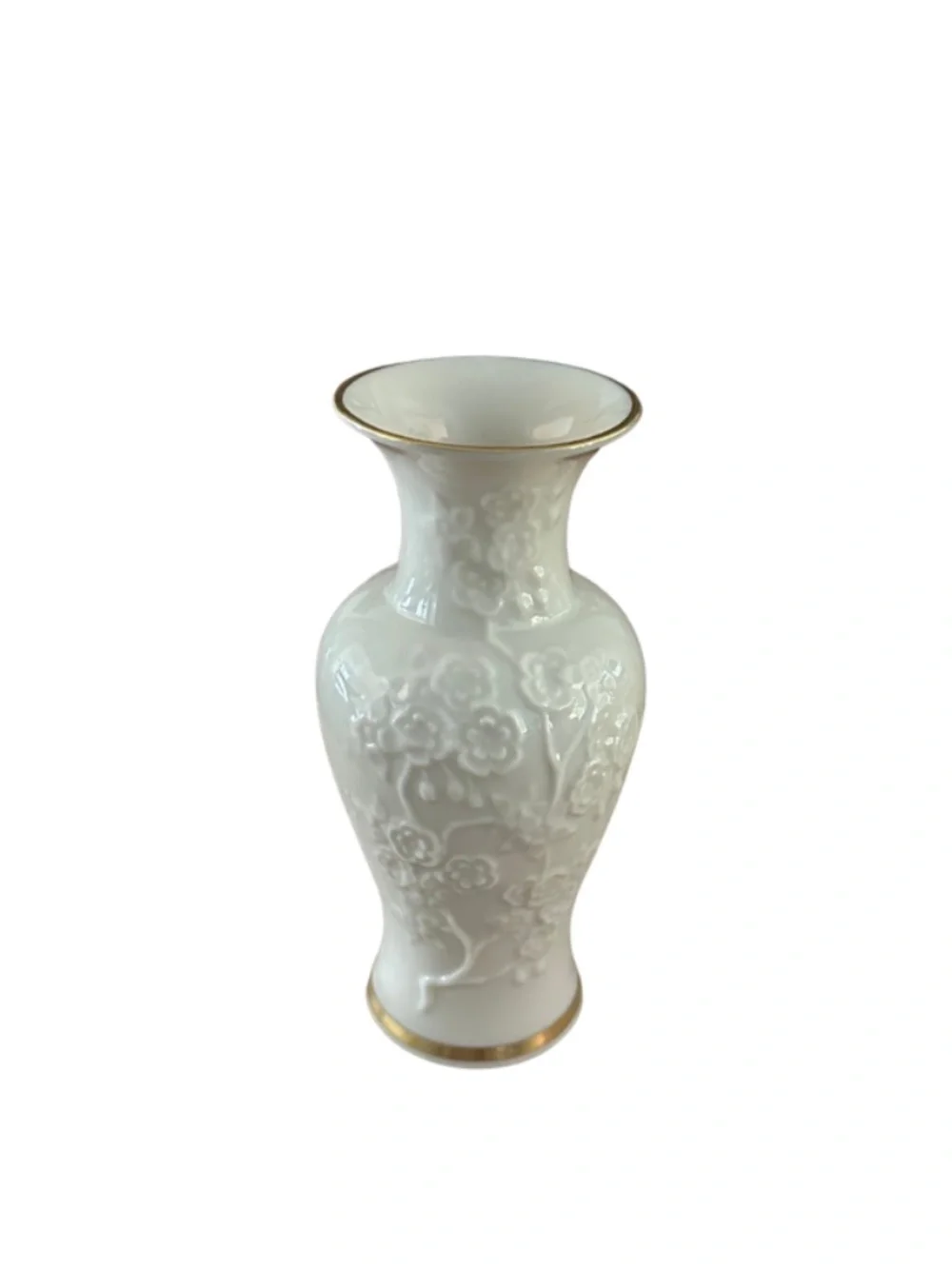 Vintage Lenox Ming Blossom Ivory Porcelain Vase – 6.5